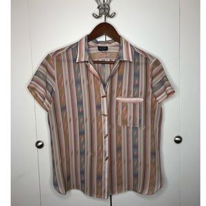 Vintage 1980’s sheer geometric blouse